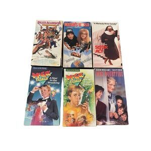 Lot Of 6 VHS Tapes Wayne’s World Mc Gee And Me Vintage Movie 80s 90s Family Kids